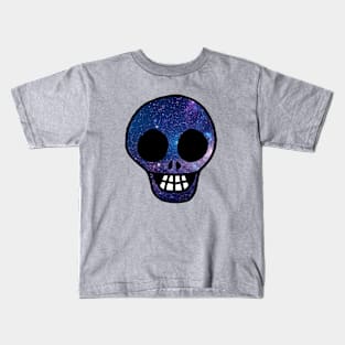 Space Galaxy Skull Kids T-Shirt